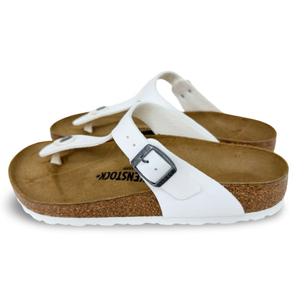 Birkenstock Gizeh Unisex Birko-Flor Regular Fit Sandals - White
