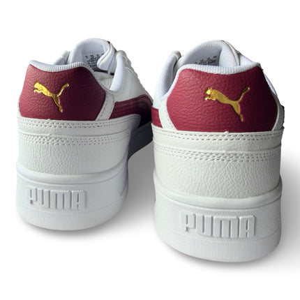 Puma Men’s Court Classico Sneakers – White/Maroon/Gold