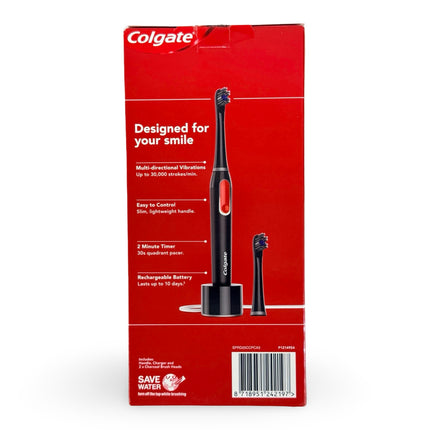 Colgate ProClinical 250R charcoal toothbrush with sonic cleaning and charcoal bristles