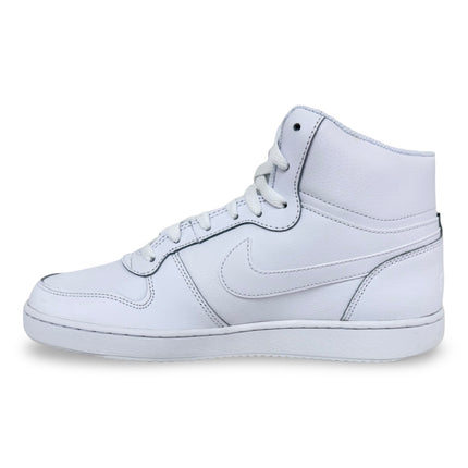 Top view of Nike Ebernon Mid men’s sneakers – White/White colourway