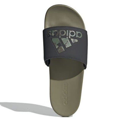 Adidas Men's Adilette Comfort Slides - Green/Carbon/White