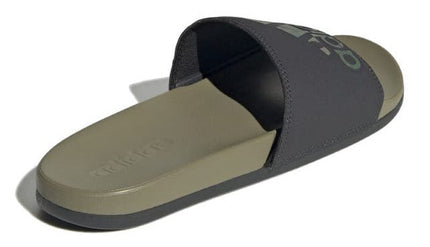 Adidas Men's Adilette Comfort Slides - Green/Carbon/White