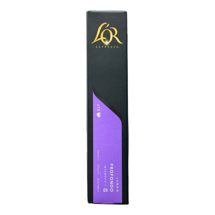 L'OR Espresso Lungo Profondo Coffee Capsules Intensity 8 – 100 Pack (Compatible with Nespresso Original Machines)