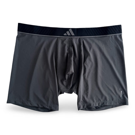 Adidas Men's Active Microflex Boxer Briefs 3-Pack, Carbon/Grey Four/Dark Blue