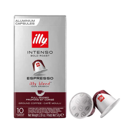 Illy Intenso Coffee Capsules Dark Roast – 10 Pack (Compatible with Nespresso Original Machines)