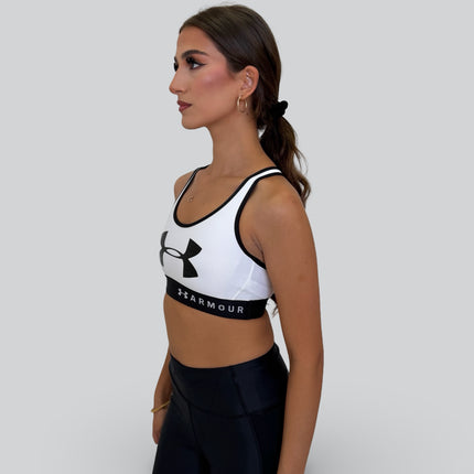 Under Armour women’s sports bra with soft jacquard elastic underband