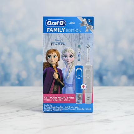 Oral-B Family Edition electric toothbrush set with Frozen characters on packaging