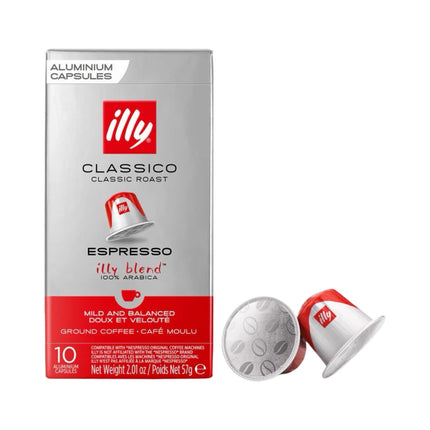 Illy Classico Coffee Capsules Medium Roast – 10 Pack (Compatible with Nespresso Original Machines)
