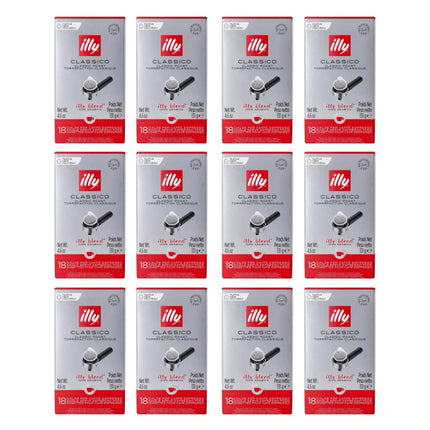 Illy Classico E.S.E. Coffee Pods Medium Roast – 216 Pack (12 x 18)