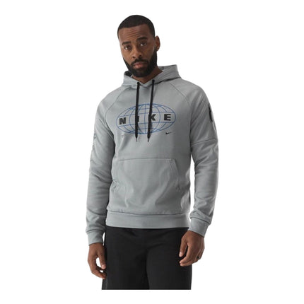 Nike Men's Therma-FIT Pullover Fitness Hoodie - Grey/Black
