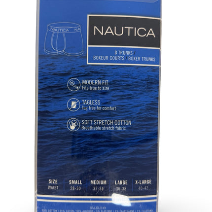Nautica Cotton Stretch Trunk 3 pack - Black