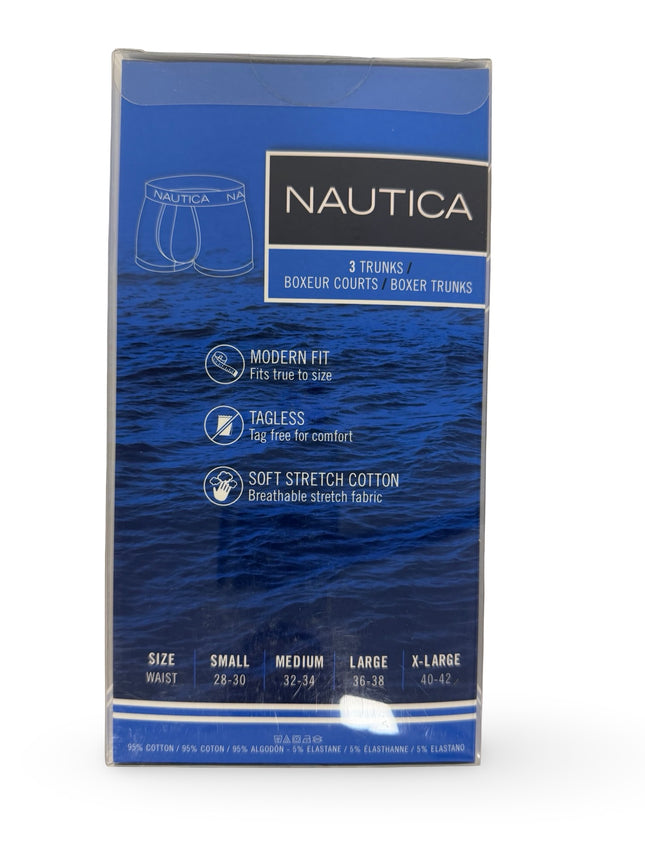 Nautica Cotton Stretch Trunk 3 pack - Black