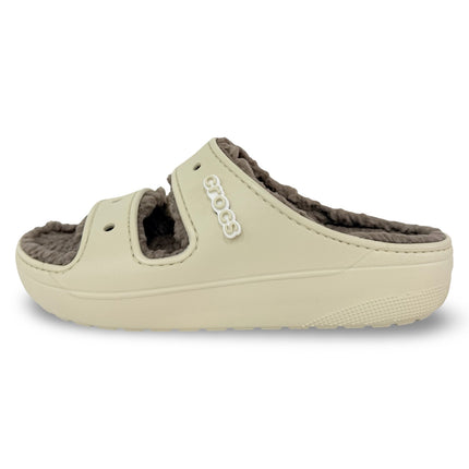 Crocs Classic Cozzzy Sandal – Bone/Mushroom