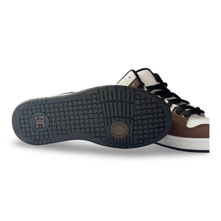 DC Men’s Manteca 4 HI SN Skate Shoes – White/Brown