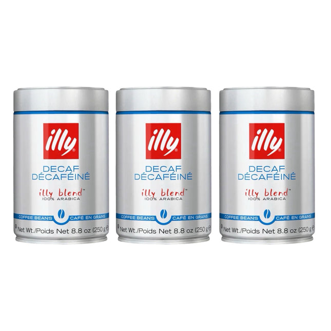 Illy Decaf Classico Whole Bean Coffee Medium Roast 750g (3 x 250g)