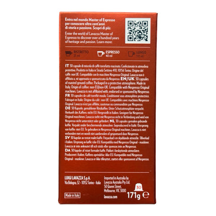Lavazza Qualità Rossa Coffee Capsules Intensity 10/13 Medium Roast – 30 Pack (Compatible with Nespresso Original Machines)