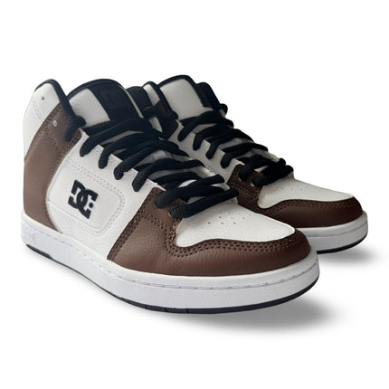 DC Men’s Manteca 4 HI SN Skate Shoes – White/Brown