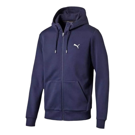 Puma ESS Small Logo Full Zip Hoodie Mens Fleece - Peacoat