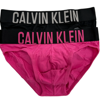 Calvin Klein Men's Intense Power Hip Brief 2 Pack – Black/Pink