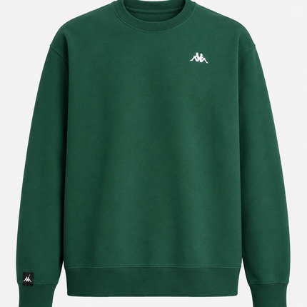 Kappa Authentic Steve Unisex Jumper - Green / Posy-White