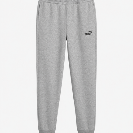 Puma Men's Cuff Trackpants / Tracksuit Pants - Light Grey Heather