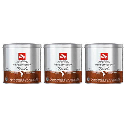 Illy Arabica Selection iPerespresso Capsules Brazil 63 Pack (3 x 21)