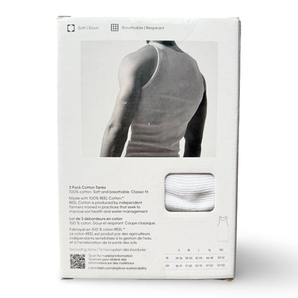 Calvin Klein Men's Classic Fit Cotton Tank Top 3 Pack - White