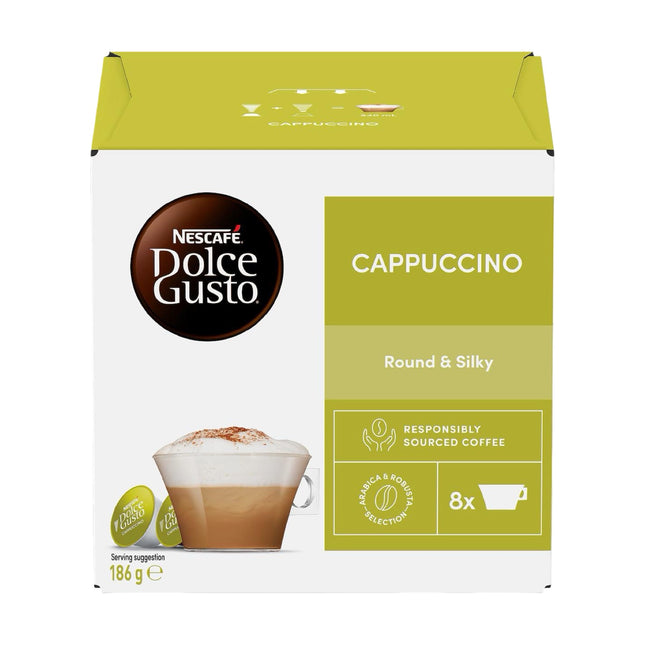 Nescafe Dolce Gusto Coffee Capsules Variety Pack 96 Pack (6 x 16) – Cappuccino & Flat White