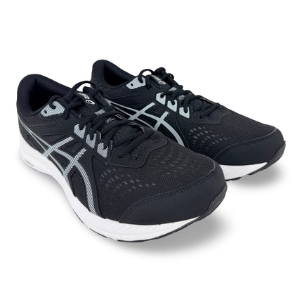 Top view of ASICS Men’s GEL-Contend 8 breathable mesh runners – Black/White