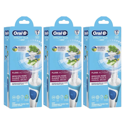 Oral-B Vitality Plus FlossAction Electric Toothbrush 3 Pack