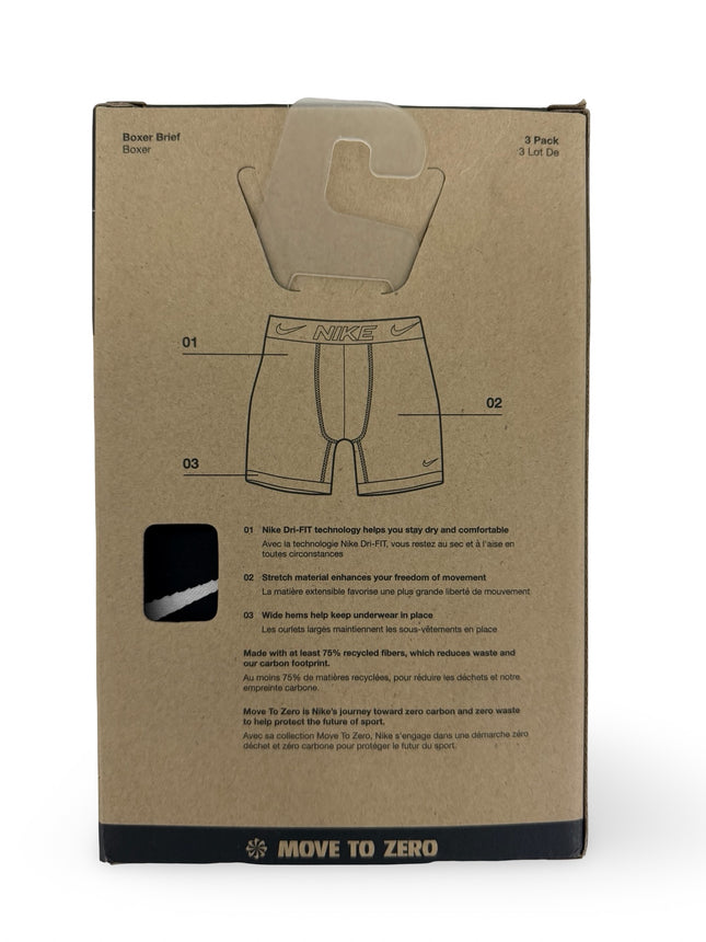 Nike Dri-FIT Essential Micro Boxer Briefs 3 Pack - Black