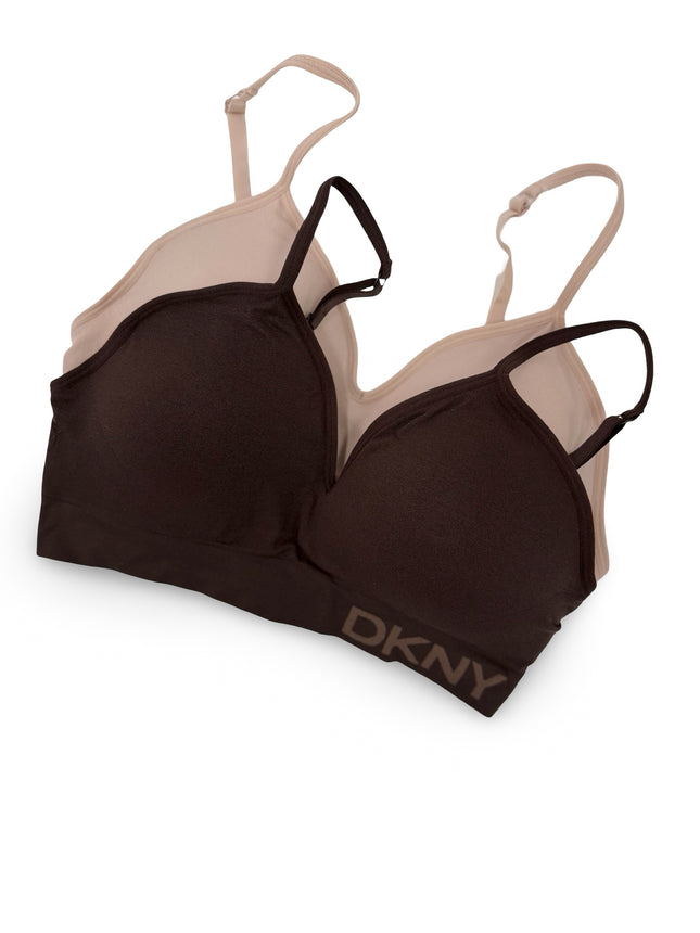 DKNY Women's Seamless Bra 2 Pack - Brown/Tan