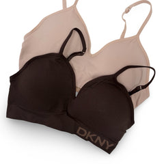DKNY Women's Seamless Bra 2 Pack - Brown/Tan