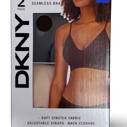 DKNY Women's Seamless Bra 2 Pack - Brown/Tan