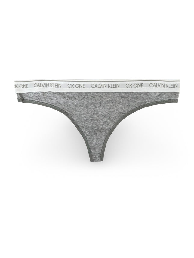 Calvin Klein Women's Cotton Stretch Thongs - Grey