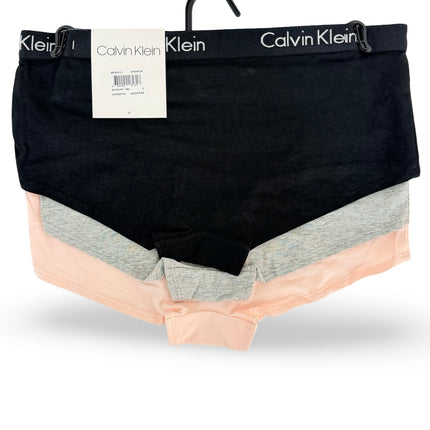 Calvin Klein Women's Boyshorts 3 Pack - Black/Grey/Nymphs