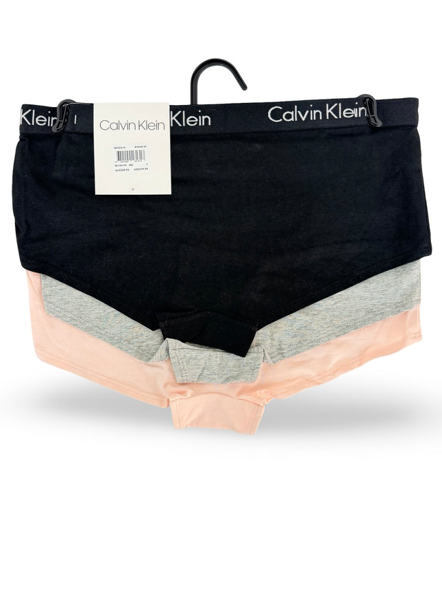 Calvin Klein Women's Boyshorts 3 Pack - Black/Grey/Nymphs