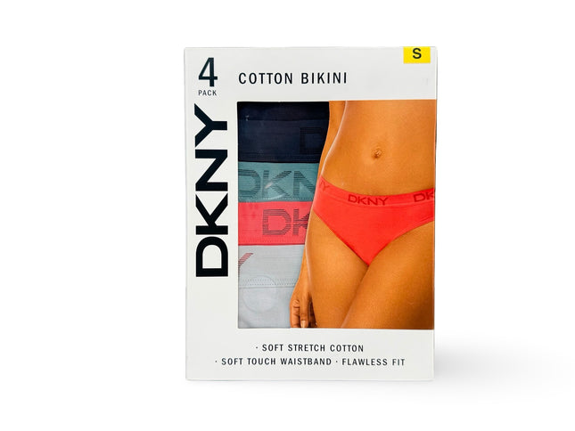 DKNY Women's Cotton Bikini 4 Pack - Multi