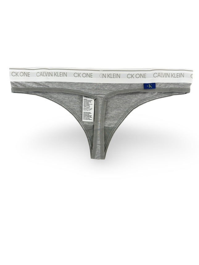 Calvin Klein Women's Cotton Stretch Thongs - Grey