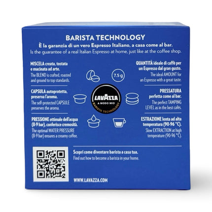 Lavazza A Modo Mio Dek Decaf Coffee Pods – 96 Pods (6 Packs x 16 Pods)