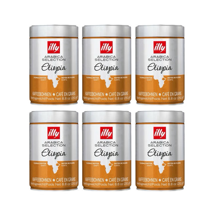 Illy Arabica Selection Ethiopia Whole Bean Coffee Medium Roast 1.5kg (6 x 250g)