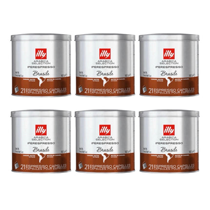 Illy Arabica Selection iPerespresso Capsules Brazil 126 Pack (6 x 21)