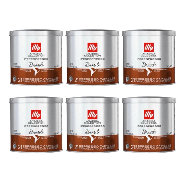 Illy Arabica Selection iPerespresso Capsules Brazil 126 Pack (6 x 21)