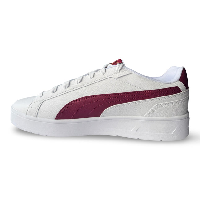 Puma Men’s Court Classico Sneakers – White/Maroon/Gold