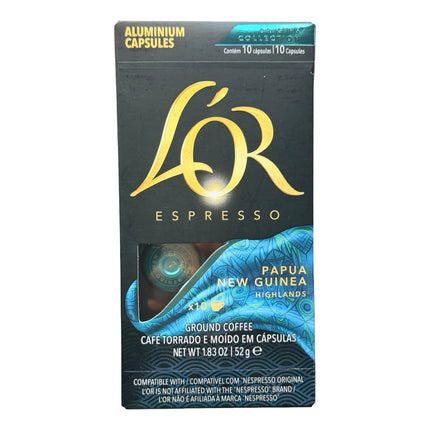 L'OR Espresso Papua New Guinea Coffee Capsules Intensity 7 – 100 Pack (Compatible with Nespresso Original Machines)