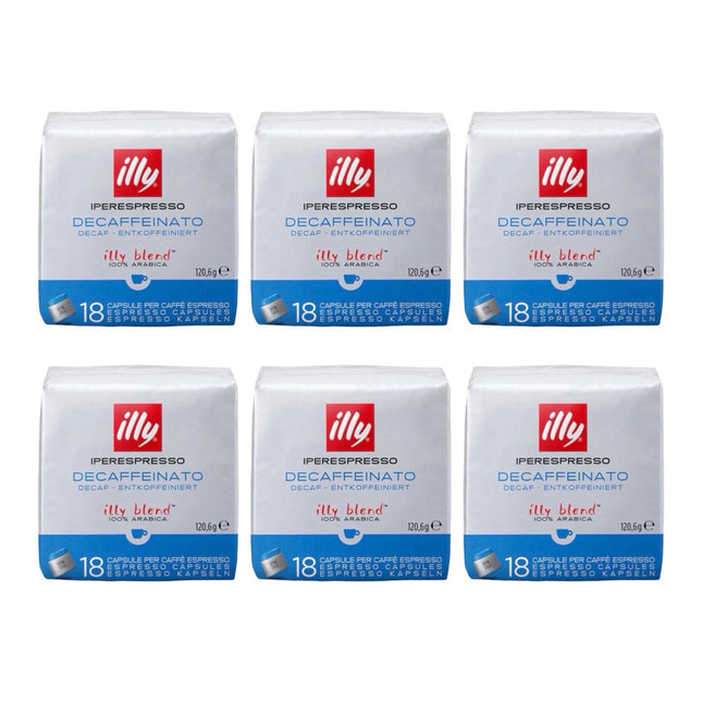 Illy Decaf Classico iPerespresso Capsules Medium Roast 108 Pack (6 x 18)