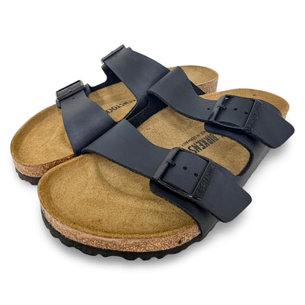 Birkenstock Arizona Unisex Leather Regular Fit Sandals – Black