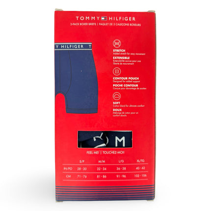 Tommy Hilfiger Mens Boxer Brief 3 Pack - Navy