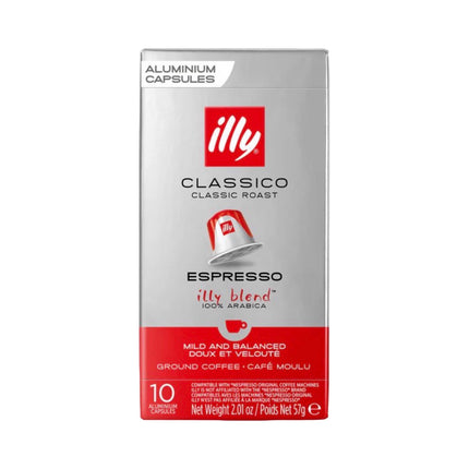 Illy Classico Coffee Capsules Medium Roast – 10 Pack (Compatible with Nespresso Original Machines)