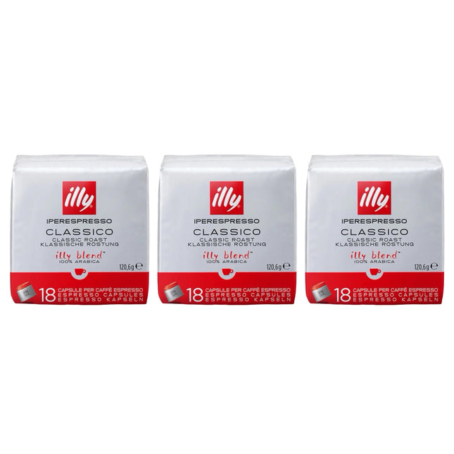 Illy Classico iPerespresso Capsules Medium Roast 54 Pack (3 x 18)